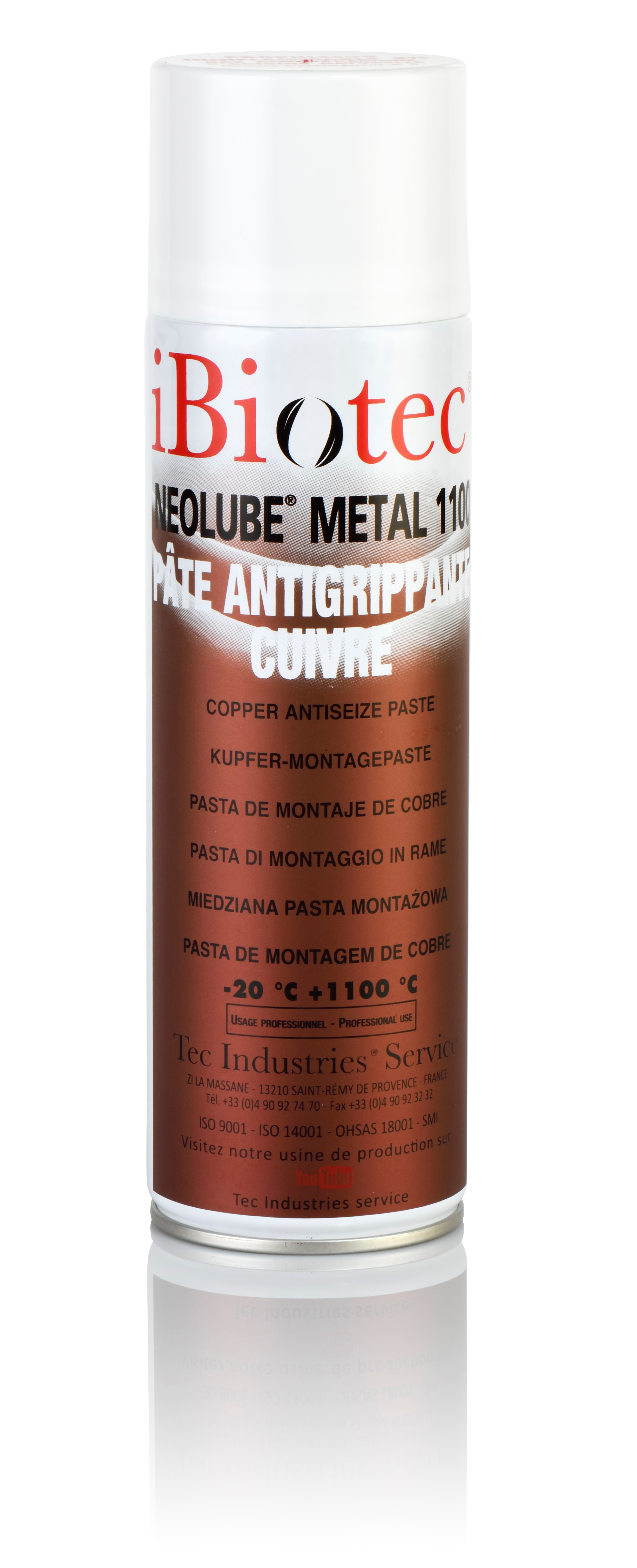 Grasa de cobre para temperaturas muy altas 1100ºC. Anticorrosión. Antisoldadura permite el desmontaje. Conforme a las especificaciones MIL A 907 ED. Aerosol pasta antigripante cobre, pasta cobre, grasa cobre, grasa cobre alta temperatura, pasta de ensamblaje cobre, grasa contacto eléctrico, grasa cobre para frenos, grasa cobre contactos eléctricos. Grasa alta temperatura. Grasa temperatura muy alta. Proveedores grasas técnicas. Proveedores grasas industriales. Proveedores lubricantes industriales. Fabricantes grasas técnicas. Fabricantes grasas industriales. Fabricantes lubricantes industriales.  Grasa cobre cartucho. Grasa cobre aerosol. Grasa alta temperatura cartucho. Grasa alta temperatura aerosol. Aerosoles técnicos. Aerosoles mantenimiento. Proveedores aerosoles. Fabricantes aerosoles. Grasa montaje cobre. Grasa cobre espray. Grasa cobre en bomba. Grasa cobriza. Proveedores grasa cobre. Proveedores pasta de cobre. Grasa varillas de perforación. Aerosol grasa cobre. Aerosol pasta cobre. Pasta de montaje. Pasta de desmontaje. Pasta cobre alta temperatura. Grasa de montaje cobre. Grasa lubricante cobre. Pasta lubricante cobre.